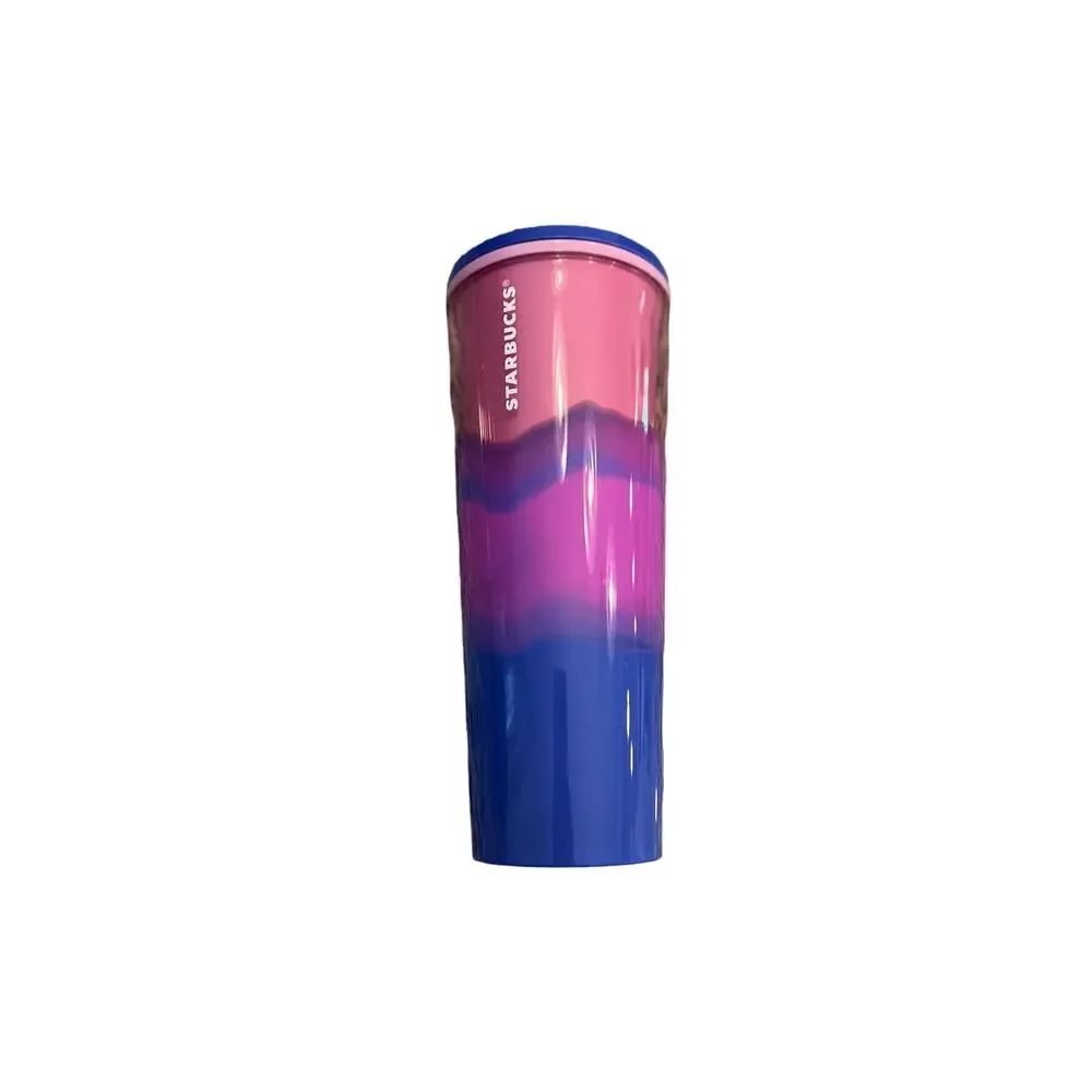 Starbucks summer watercolor ombré color wave 24oz cup no straw